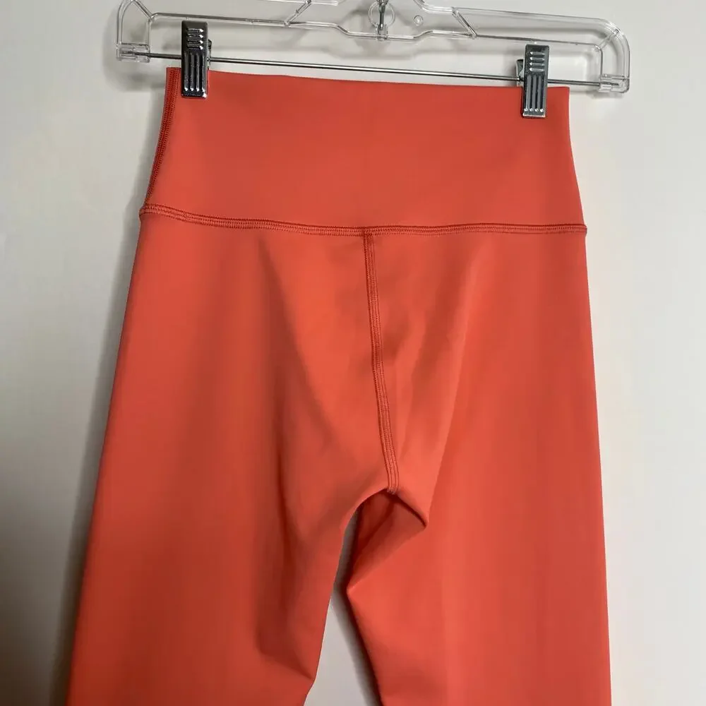 Alo Yoga 7/8 High-Waist Airbrush Legging Coral Small Womens Athletic